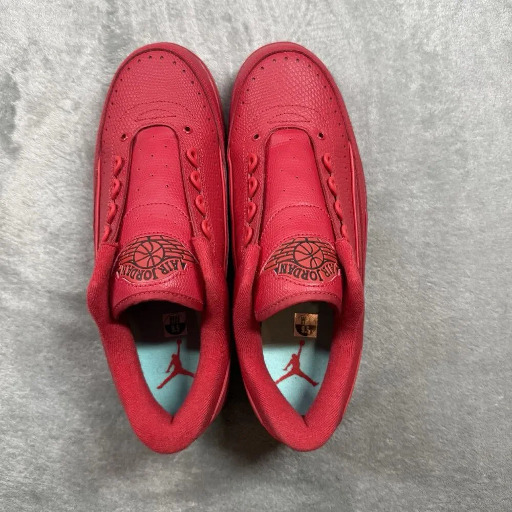 Nike Air Jordan 2 Retro Low Gym University 2016 Triple Red size 9.5 832819-606